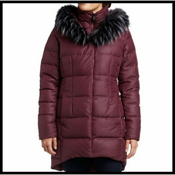 NWT The North Face 550 Down Fill Puffer Zipper Parka Coat Faux Fur Hood XS NEW - Picture 1 of 16